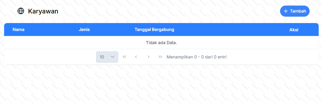 Halaman Menu Karyawan
