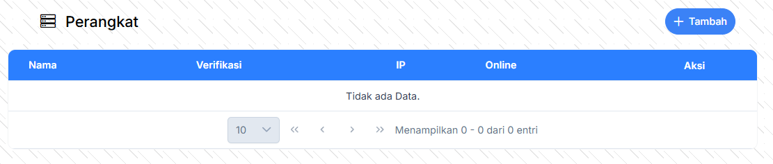 Halaman Menu Perangkat