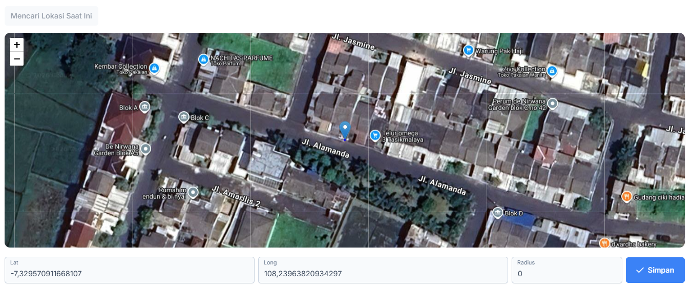 Form Tambah Lokasi