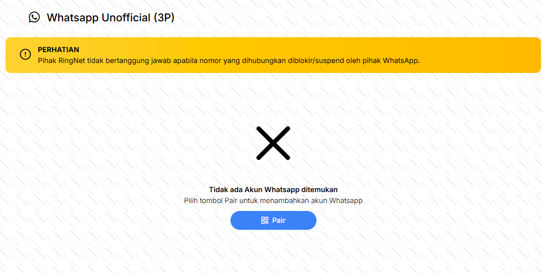 Halaman Menu WhatsApp