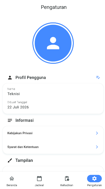 Menu Pengaturan