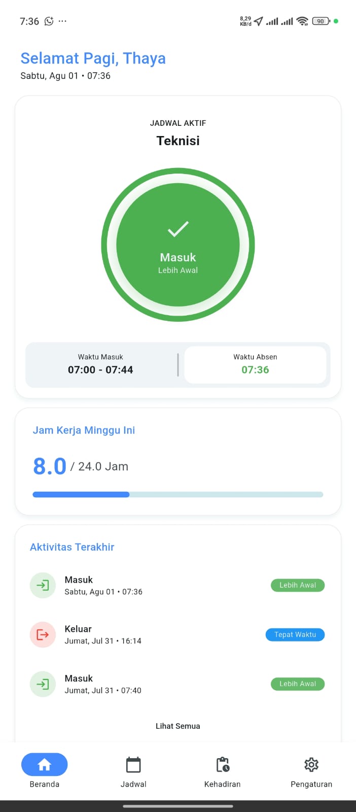Absensi Berhasil