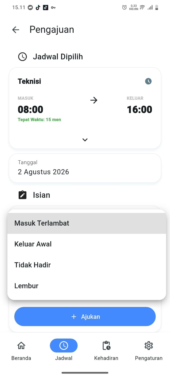 Jenis Pengajuan