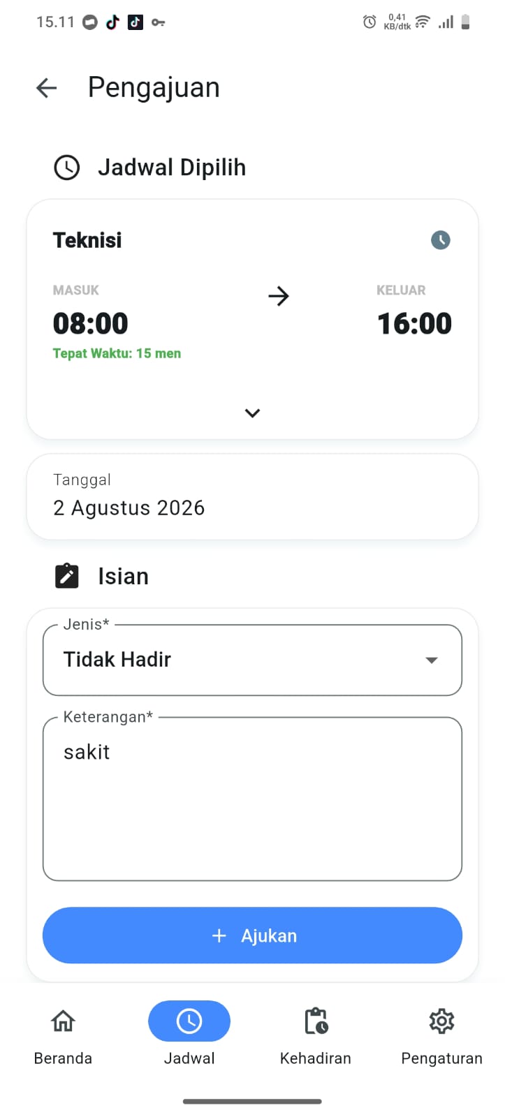 Tombol Kirim
